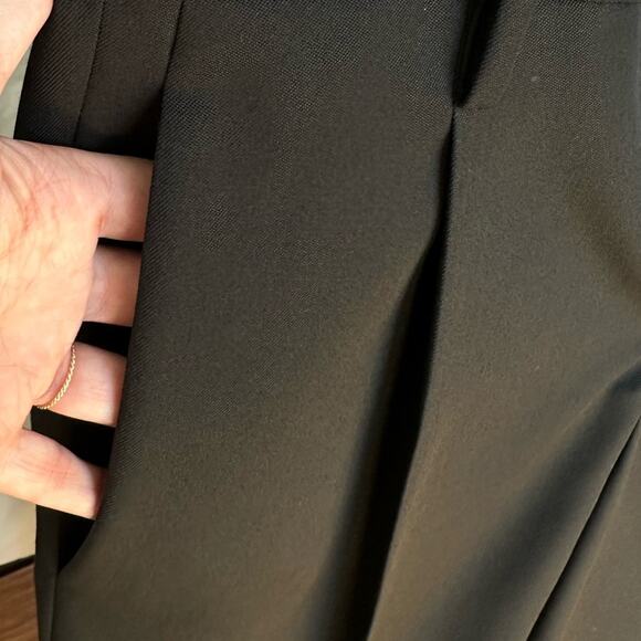 Saint Laurent Tuxedo Jumpsuit size FR 34 Black Wool Leather trim Pants - Picture 5 of 11